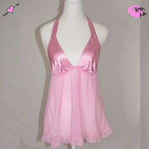 Y2K Pink Halter Top